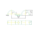 single hole double pipe cable clamp